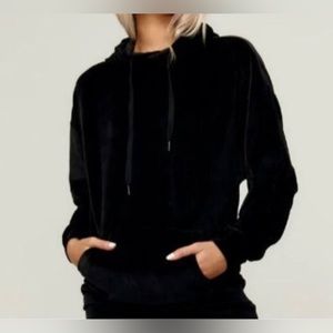NWOT Human Nation vision hoodie in velour BLACK Velvet Size 2/XS